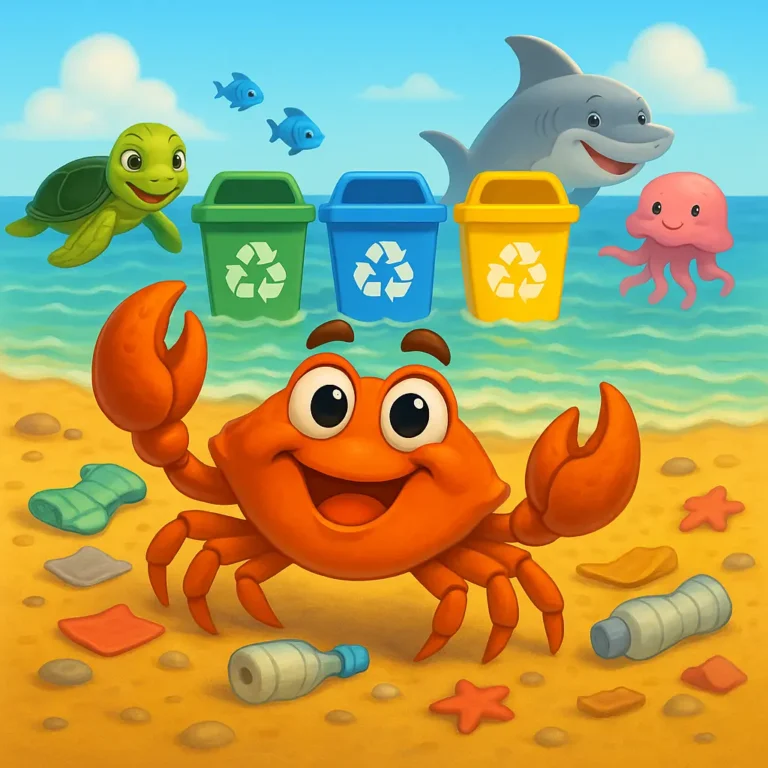 Krab Kajetan i recykling